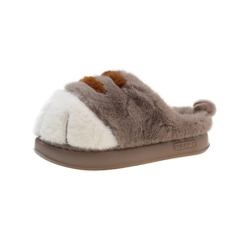 BowLift | Miuvela | Cat Paw Slippers Women | Fluffy & Warm | Non-slip & Comfortable | Funny Cat Slippers for Home & Garden