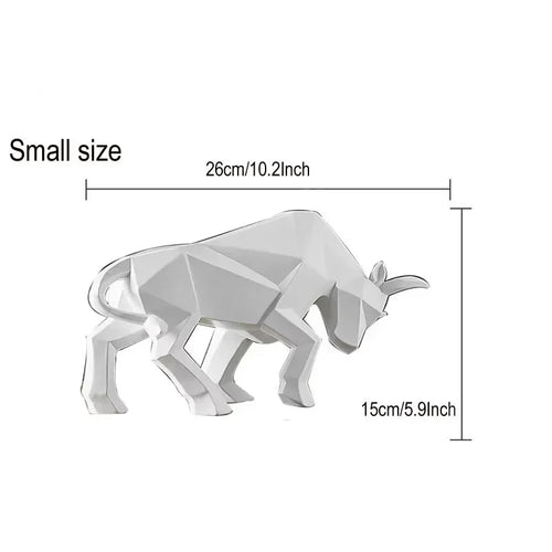 BowLift | ToroArte Bull Sculpture | Nordic Design | Resin Figure Modern | 35 cm / 26 cm