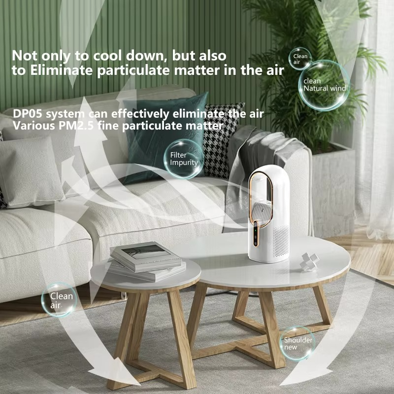 BowLift | Portable USB Electric Bladeless Cooling Fan, Mini Desktop Air Conditioner