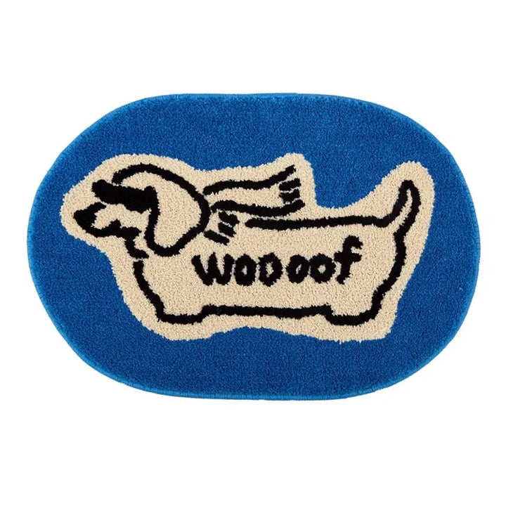 Tufted Dachshund Bathroom Mat | Bowlift