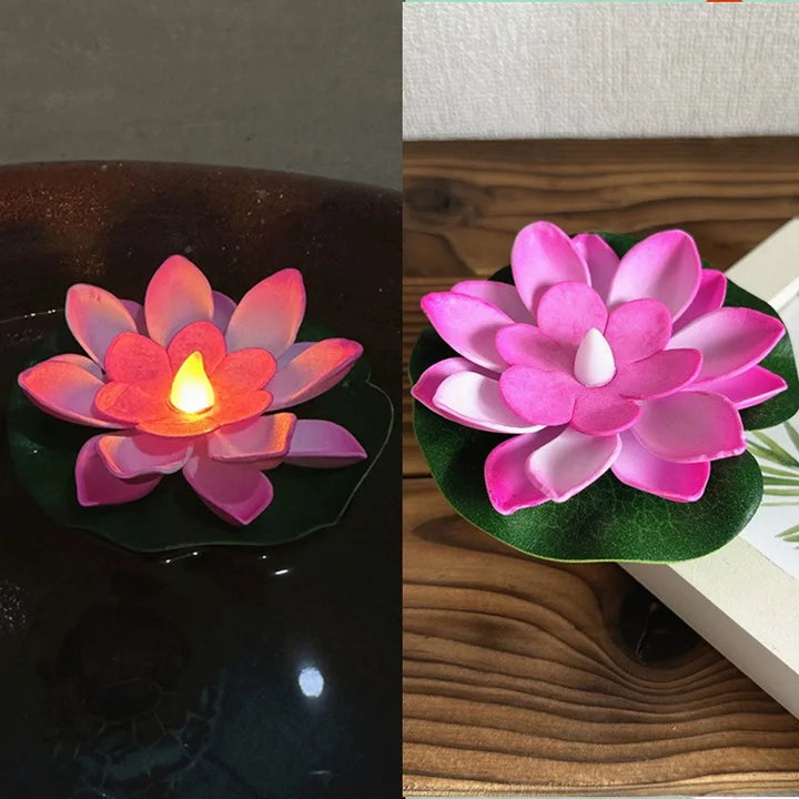 BowLift | GlowLotus Solar Lotus Lamp | Water Sensor | Warm White Light for Pond & Garden