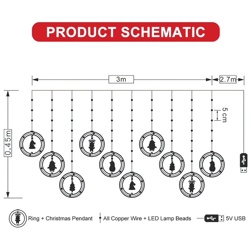 BowLift | Christmas Decoration Hanging LED Lights