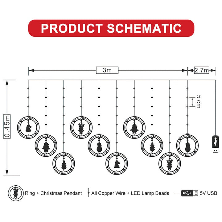 BowLift | Christmas Decoration Hanging LED Lights