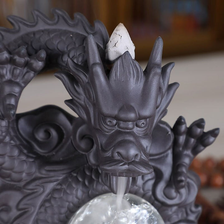 Mystic Dragon Lucky Clay Waterfall Burner | Bowlift
