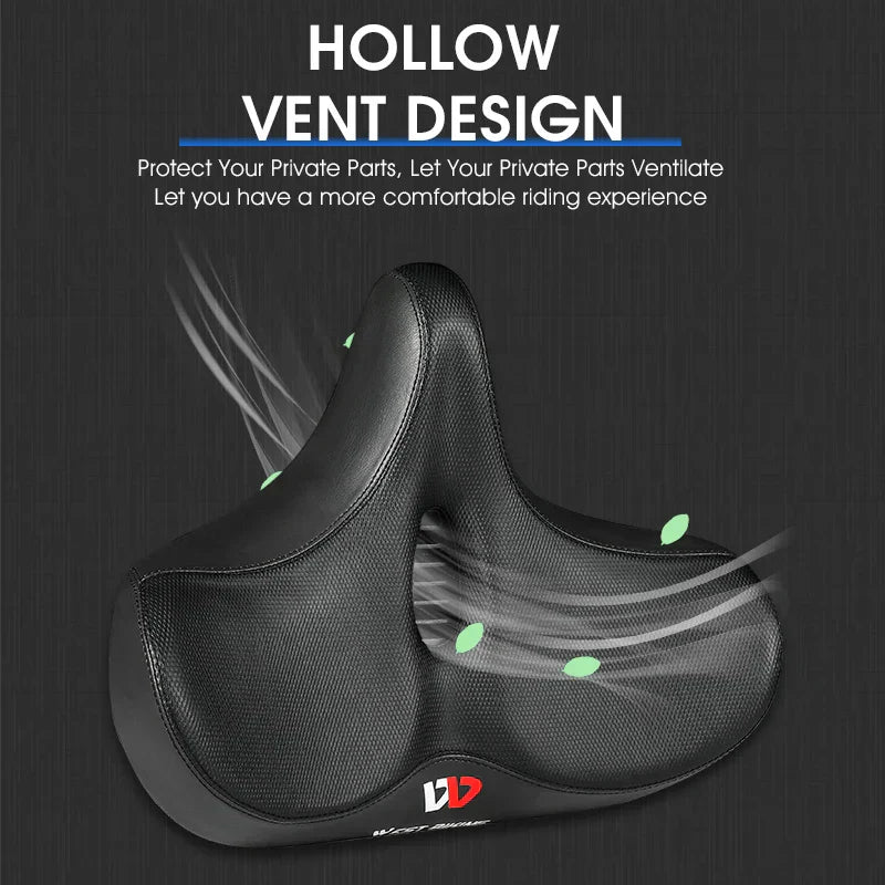 BowLift | Wide Ergonomic Bike Saddle – Comfortable Saddle with Shock Absorption for City and Mountain Bikes