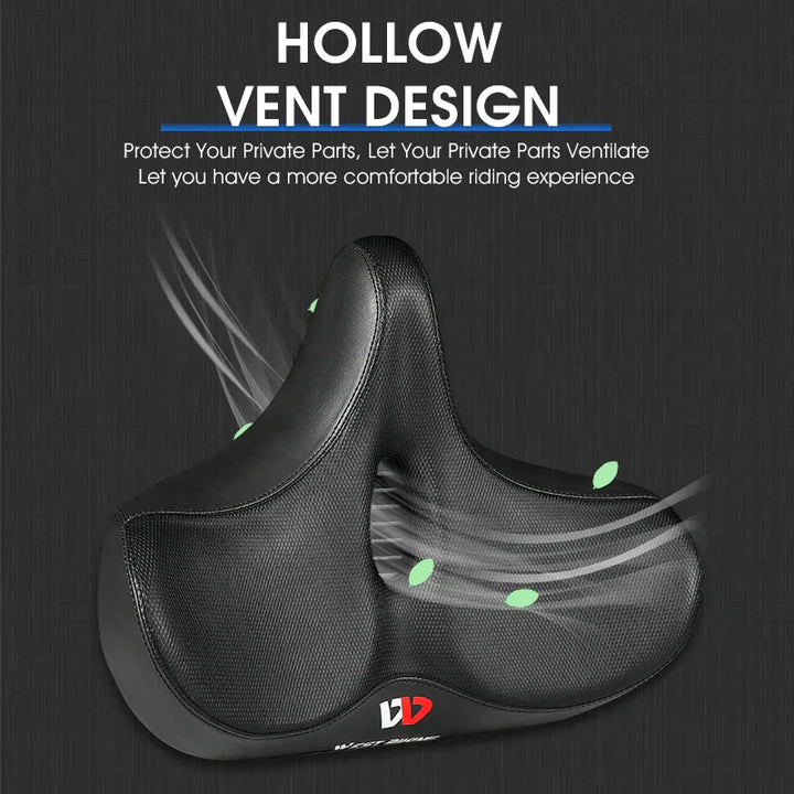 BowLift | Wide Ergonomic Bike Saddle – Comfortable Saddle with Shock Absorption for City and Mountain Bikes