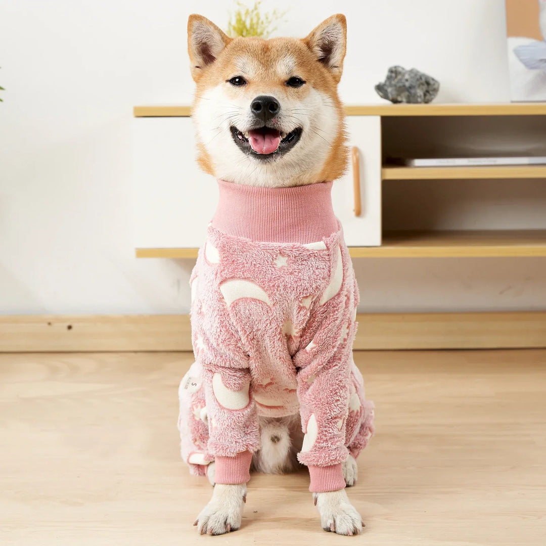 Warmer Hundepajamas for the winter fluffy and stretchable Bowlift