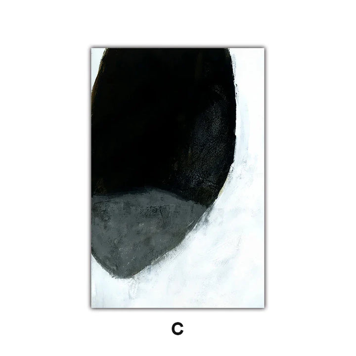 Dark Stones Abstract Wall Art Fine Art Canvas Prints Nordic Pictures For Modern Apartment Living Room Home Office Decor | Bowlift