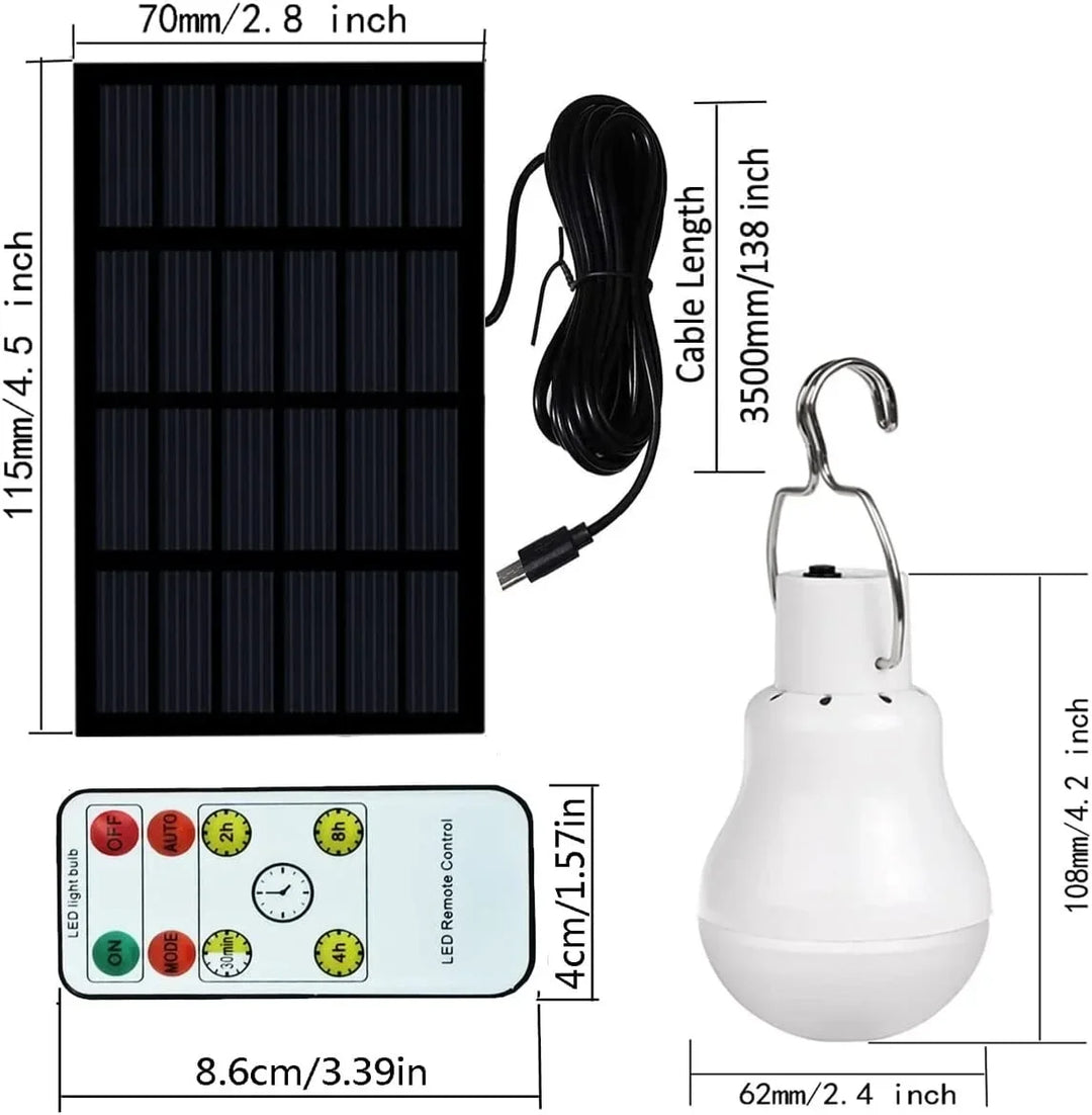 BowLift | Solar-LED lamp LumiCamp Pro | Rechargeable via USB & Solar | Waterproof IP55 | Portable emergency lighting solution with dimming function