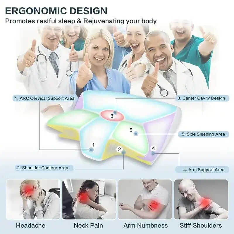 BowLift | Cervical Orthopedic Memory Foam Neck Pillow