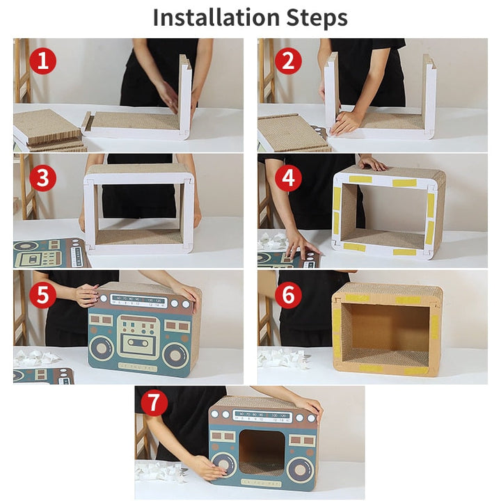 DIY Vintage Cat Scratching Board Bed | Bowlift