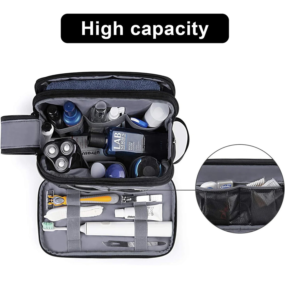 BowLift | Mannvaro Toiletry Bag Men | Water-repellent Dopp Kit Organizer | Large Volume & Wet Compartment | For Travel & Bathroom