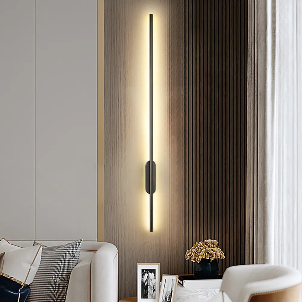 BowLift | SofaLume – Modern Wall Lamp in Black and Gold for Stylish Living