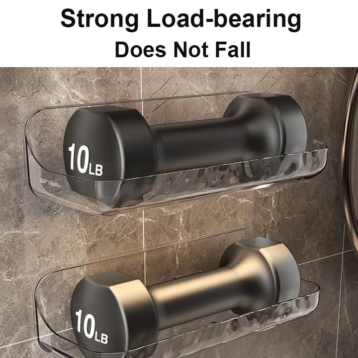 BowLift | Acrylix Pro | Acrylic Bathroom Shelf Without Drilling | Wall Mounted Shower Shelf | Cosmetic & Shampoo Holder | Transparent | 12×9×8 cm / 24×9×8 cm