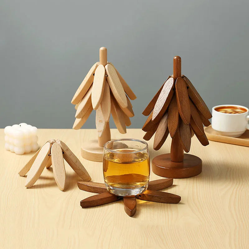 BowLift | Noble tree coasters in wood look