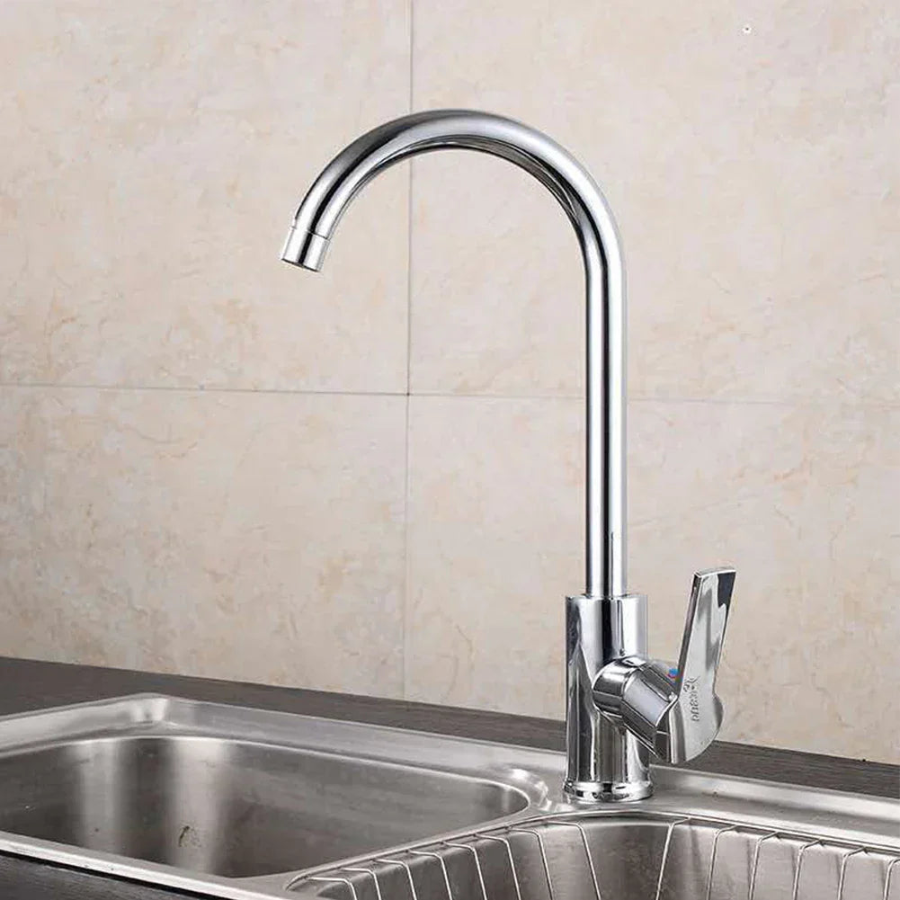 Chrome faucet with single lever mixer – High-quality faucet for sinks, easy to clean, durable and simple installation for modern kitchens | Bowlift