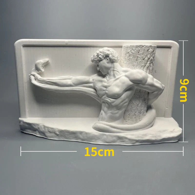 BowLift | Nordic INS Style Character Plaster Statue DIY Painted Sketch Photography Props Table Decorations Home Art Plaster Decoration