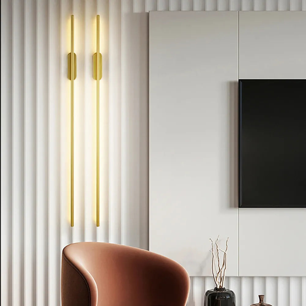 BowLift | SofaLume – Modern Wall Lamp in Black and Gold for Stylish Living