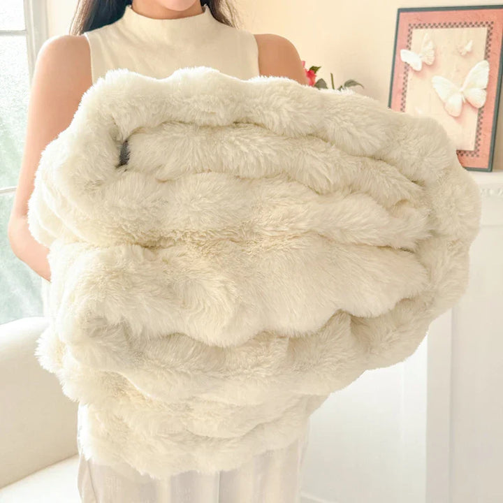 BowLift | CosyLuxe Plush Blanket Double Layer Extra Thick Soft Rabbit Fur Imitation Easy Care