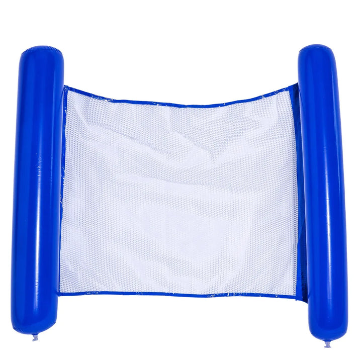 BowLift | AQUAVIVA Inflatable Water Hammock | 130×70 cm | Foldable Pool Lounger with Backrest | Swimming Bed for Pool, Beach & Vacation