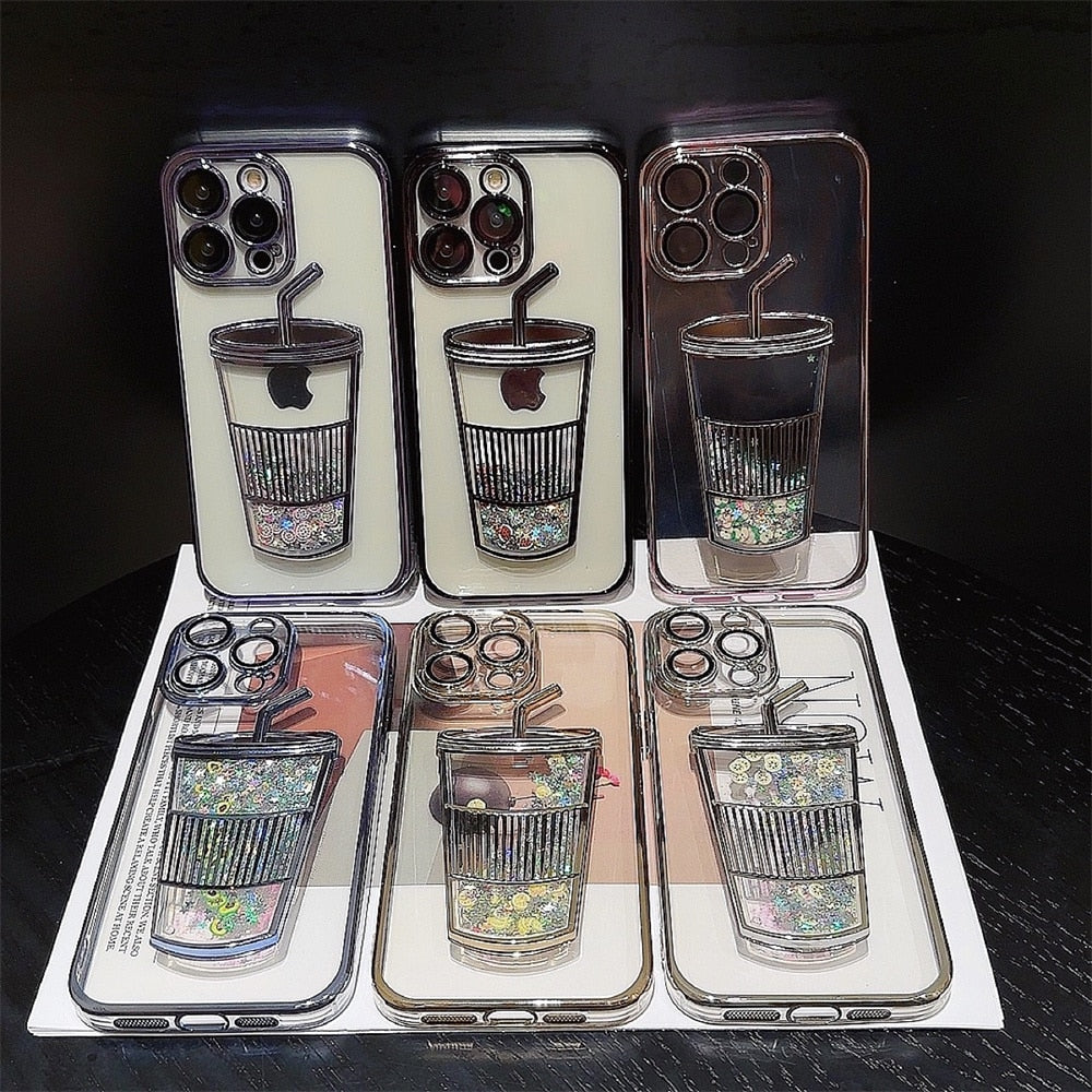 BowLift | Glitter Star Drink Cup iPhone Case