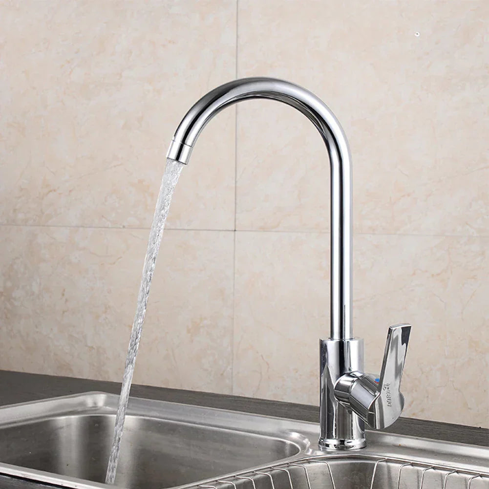 Chrome faucet with single lever mixer – High-quality faucet for sinks, easy to clean, durable and simple installation for modern kitchens | Bowlift