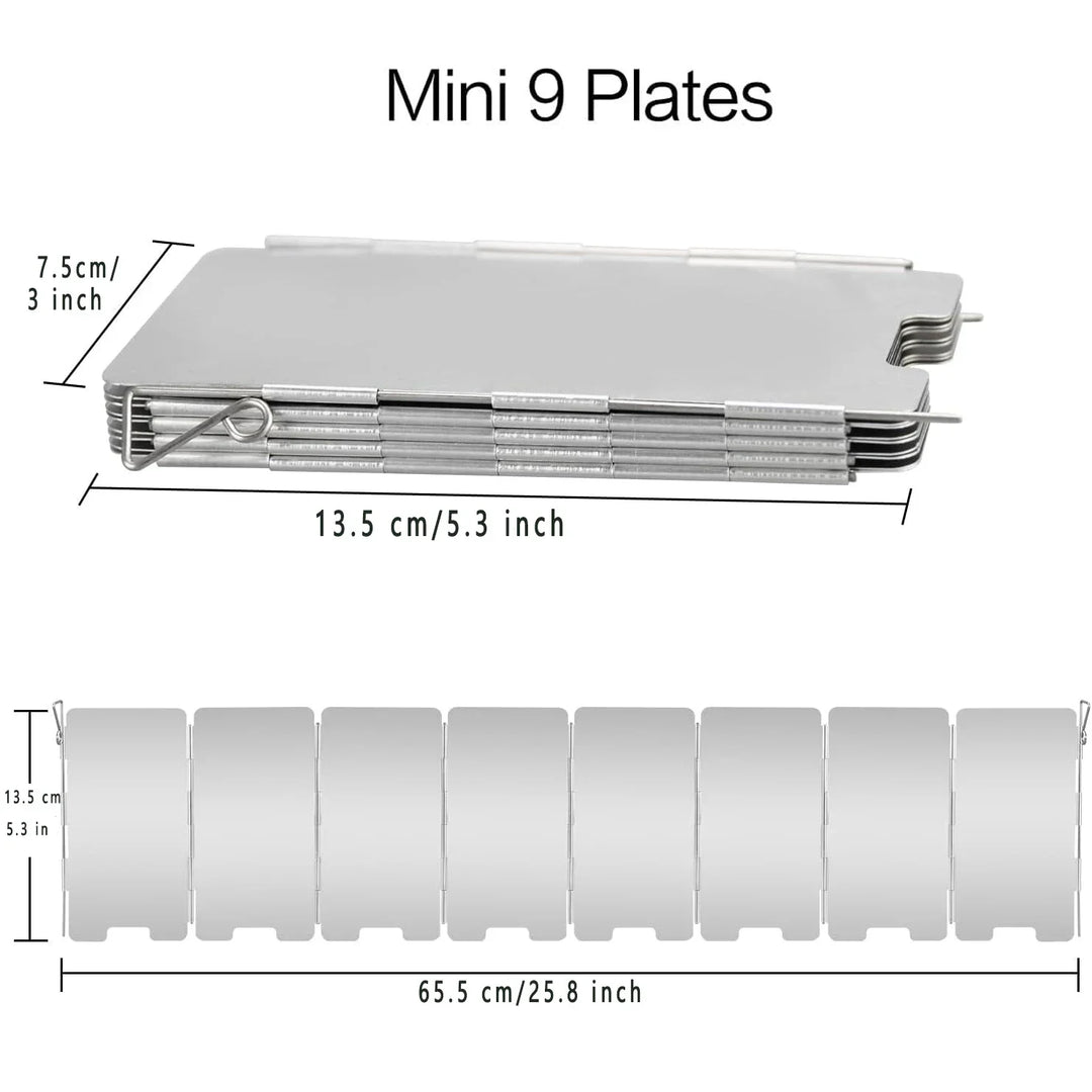 BowLift | WindShieldX Camping Windshield | Foldable & Ultralight | Stainless Steel | For Gas Cookers & Outdoor Cookers