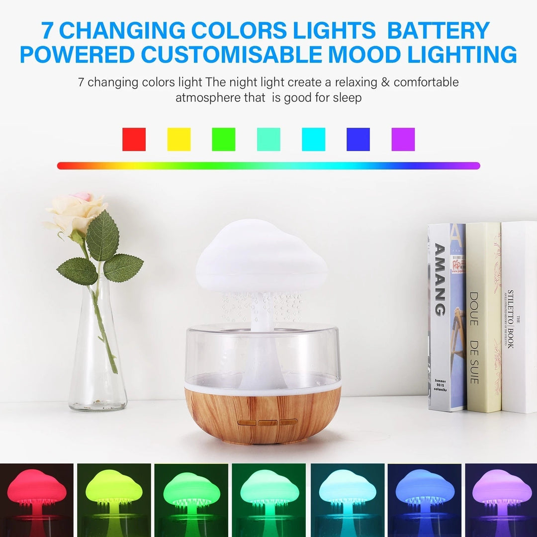 BowLift | Rain Cloud Mushroom Air Humidifier Night Lamp