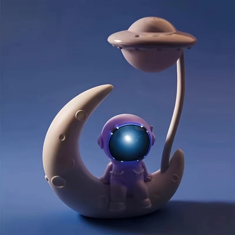 BowLift | Astronaut Moon Nightlight LED Desk Lamp for Bedroom Décor and Gifts