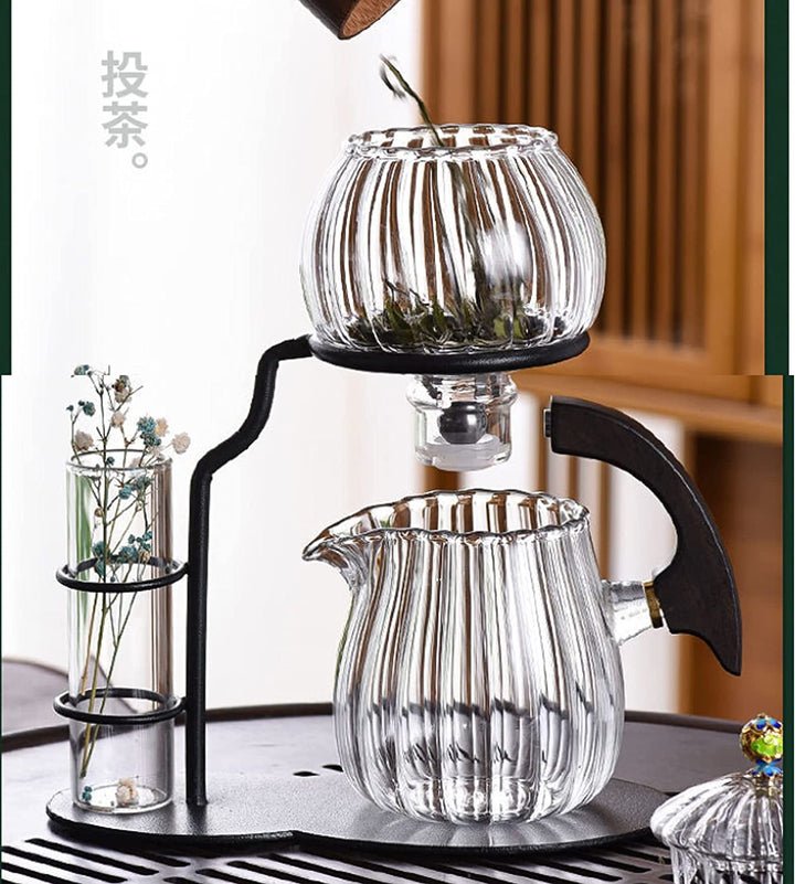BowLift | Nature Leaf Magnetic Semi-Automatic Tea Set