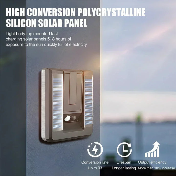 BowLift | Solayra FoldWall Solar Wall Light | 3 Lighting Modes | 120° Tiltable | With Motion Sensor & Dusk Switch