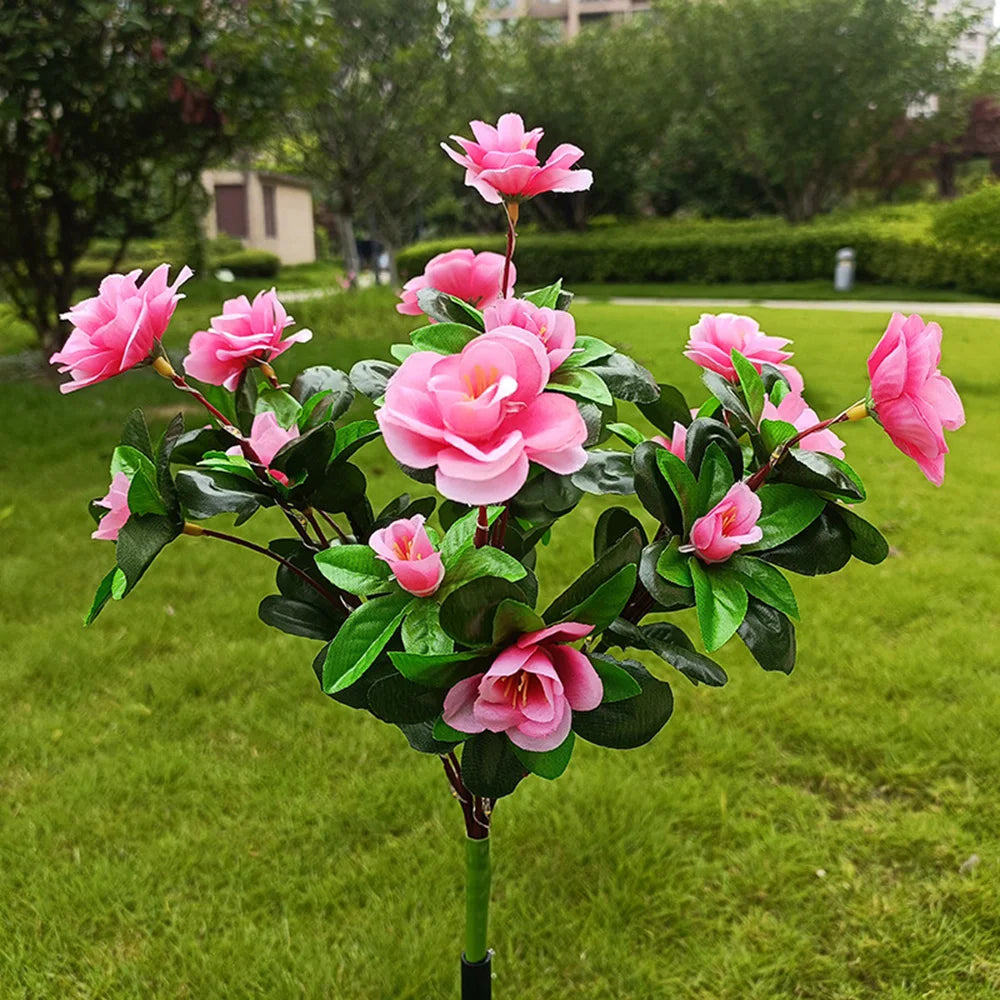 BowLift | FloraGlow Solar Garden Lamp | Azalea Design | LED | Weatherproof & Wireless | 8h Light Time