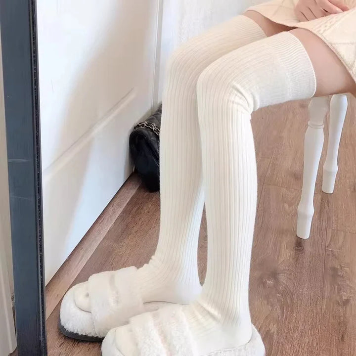 BowLift | WoolLuxe Women's Overknee Socks | Autumn & Winter | Warm & Thick | Solid Colors | 60–65 cm
