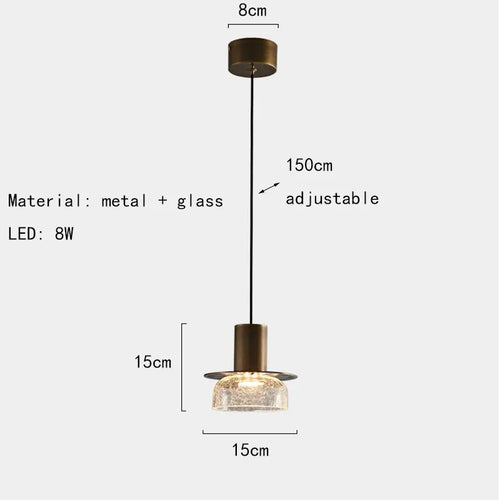 BowLift | Modern Creative Glass Pendant Lamp with Cracked Effect