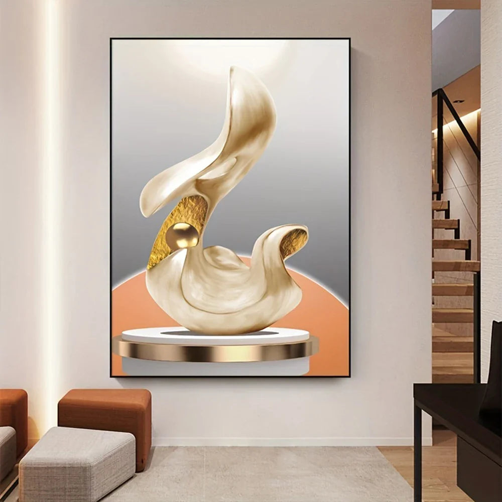 Modern Aesthetics Abstract Still Life Wall Art Fine Art Canvas Prints Light Luxury Pictures For Living Room Dining Room Home Office Decor | Bowlift
