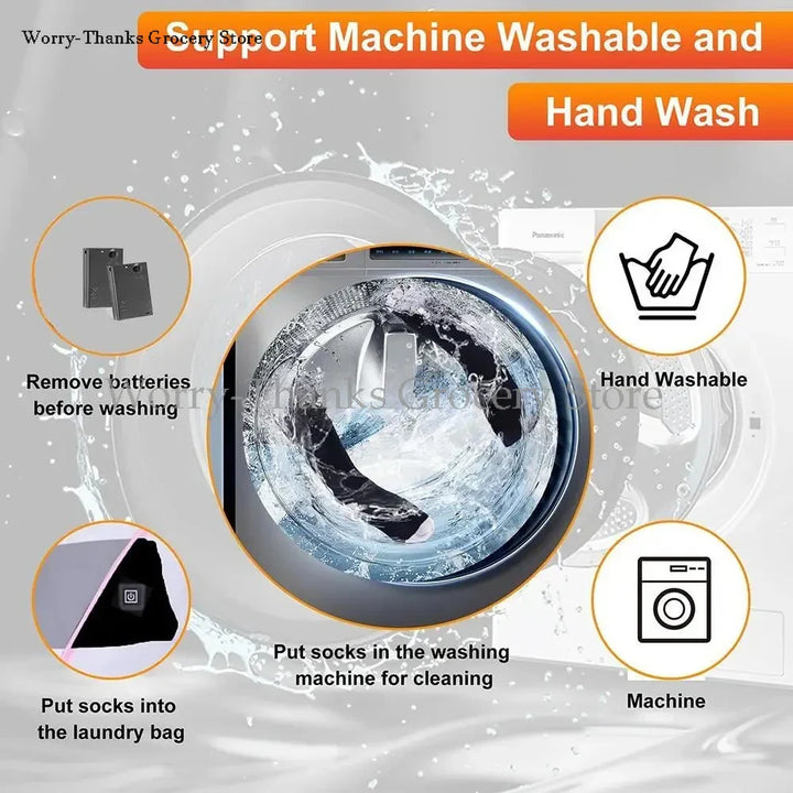 BowLift | HeatWear Rechargeable Socks with Battery Box | Electric Heating Socks for Women & Men | Warm Socks for Skiing, Hiking & Outdoor