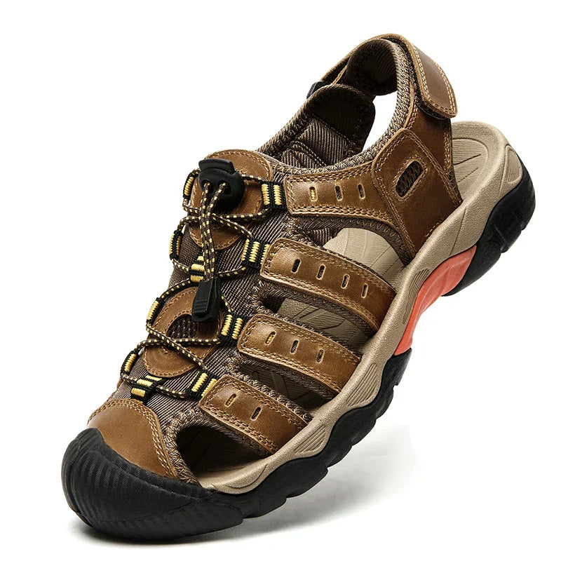 BowLift | Summer Men's Outdoor Sandals Beach Shoes Genuine Leather Trekking Hiking