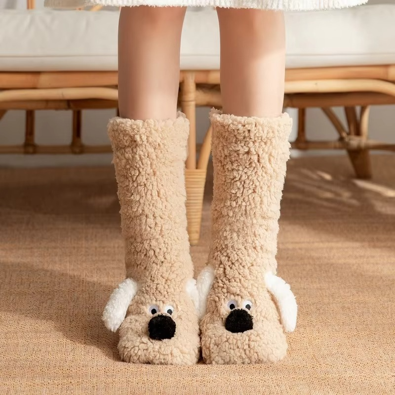 BowLift | Luxurious Velvet Coral Fleece Winter Socks for Women