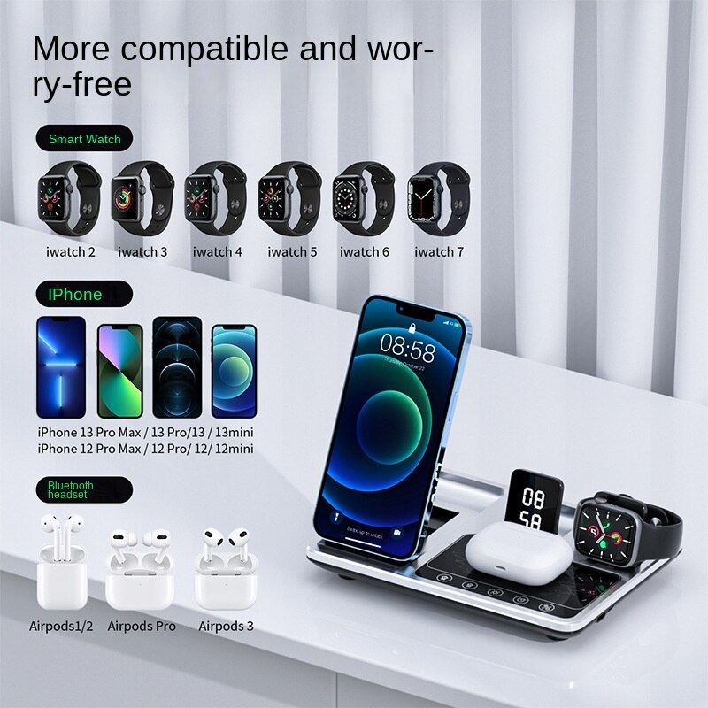 BowLift | All-In-One Wireless Charging Dock Clock