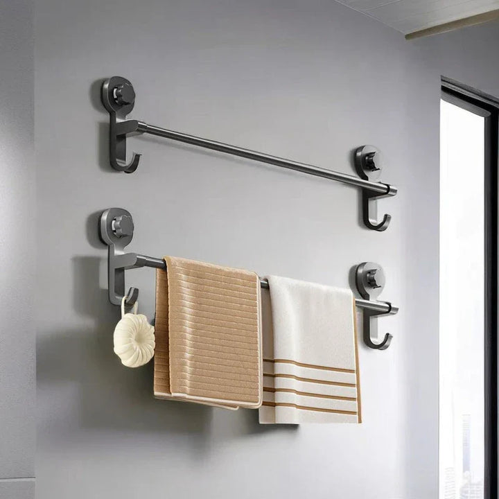 MagnaGrip Power Suction Cup Towel Holder – Black self-adhesive towel holder without drilling Bowlift