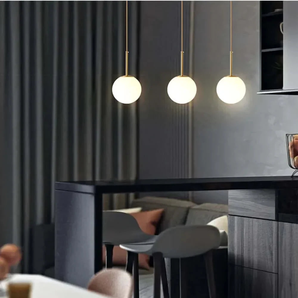 BowLift | Mid-Century Modern Glass Ball Pendant Light