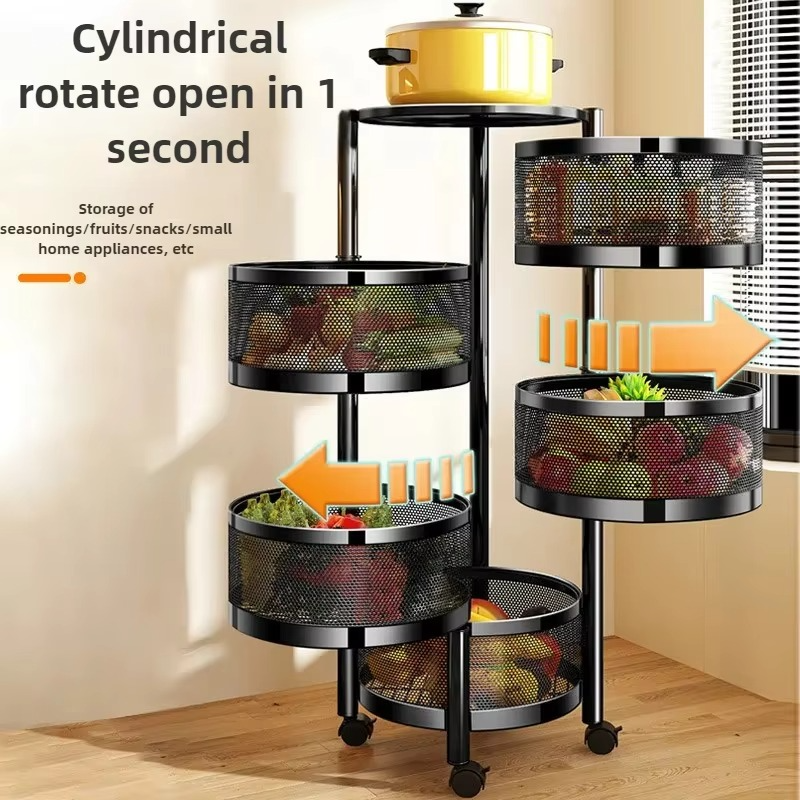 BowLift | 360° Rotating Multi-Layer Kitchen Round Storage Rack