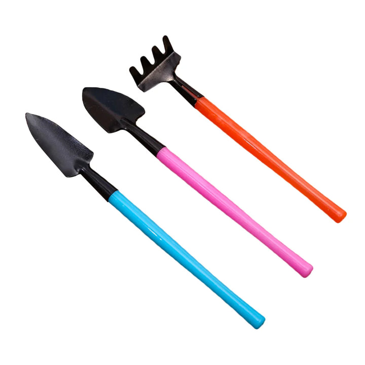 BowLift | Florinita 3-piece Mini Garden Tool Set | Hand Trowel, Rake & Shovel | For Houseplants & Bonsai | 22 cm Length