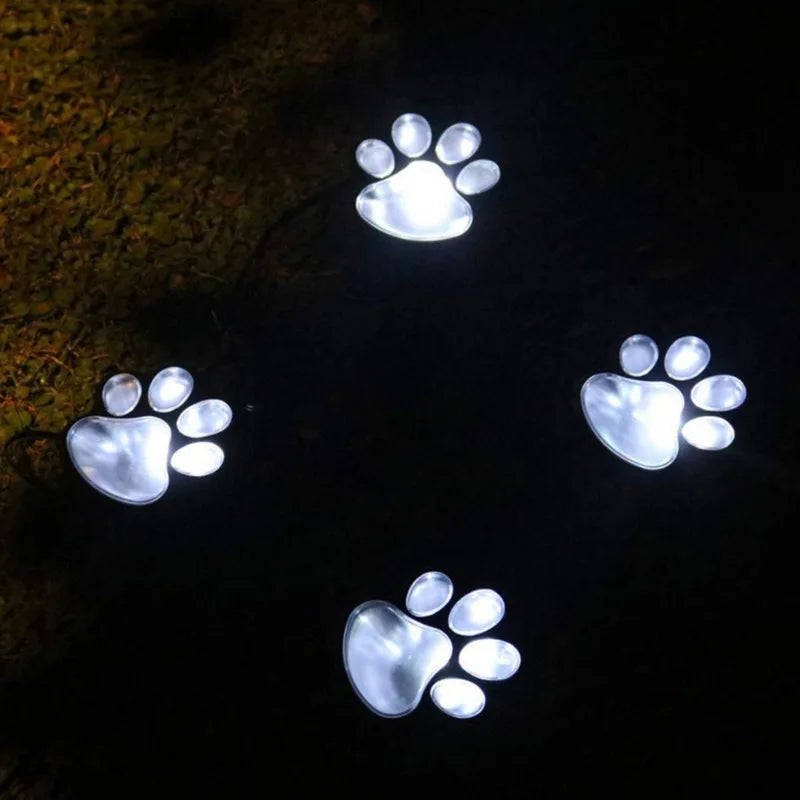 BowLift | Solar lamp in paw print design – LED garden lighting in multicolor for outdoor use