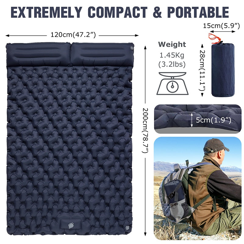 Portable Inflatable Built-in Pillow Nature Nest Camping Bed | Bowlift