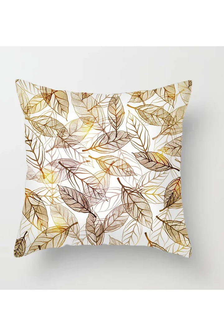 Yellow Leaf Polyester Pillowcase | Bowlift