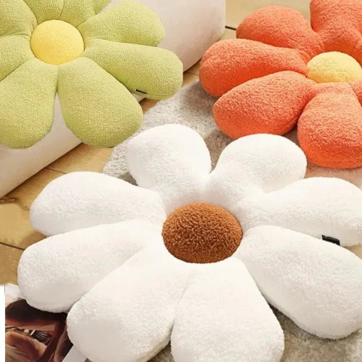 Boucle Plush Flower Cushion | Bowlift