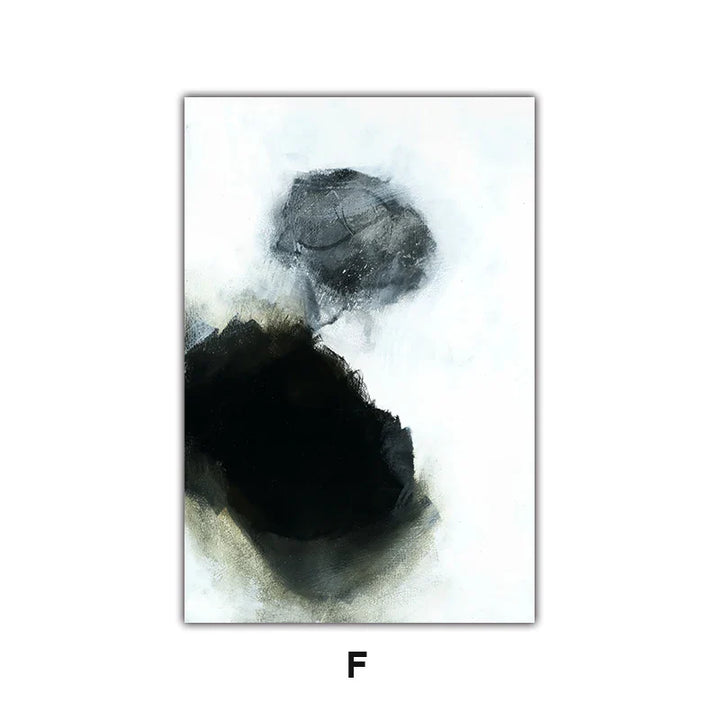 Dark Stones Abstract Wall Art Fine Art Canvas Prints Nordic Pictures For Modern Apartment Living Room Home Office Decor | Bowlift