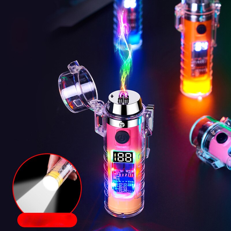 Windproof Double Arc Transparent Flashlight Lighter | Bowlift