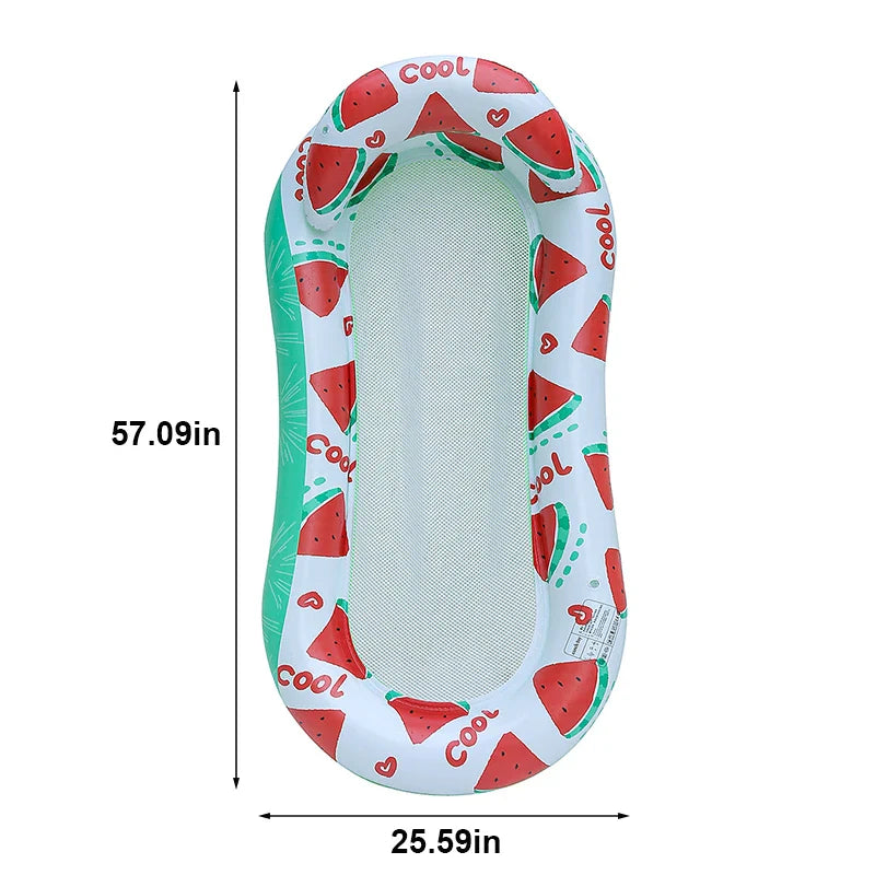 BowLift | AquaLiva Inflatable Swimming Lounger Rooxin | Ergonomic Pool Air Mattress with Mesh & Armrests | For Pool, Lake & Beach